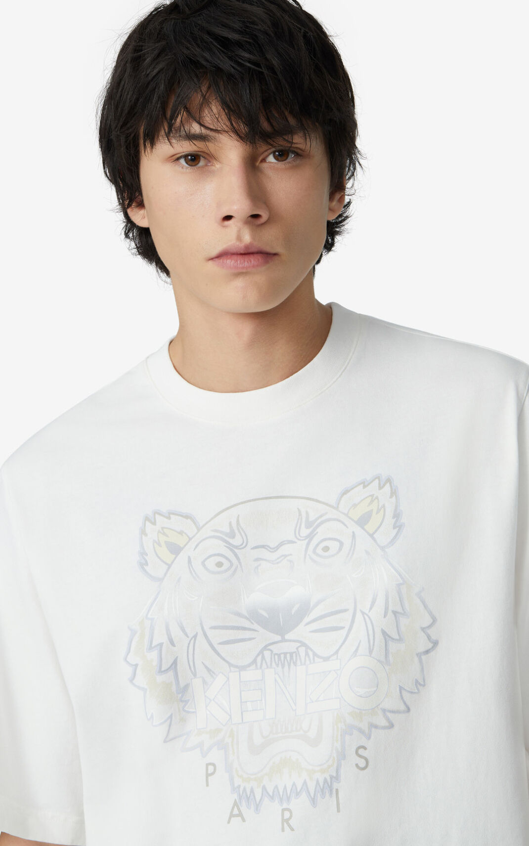 Camisetas Kenzo Gradient Tiger Hombre Blancas - SKU.9111671